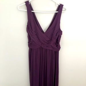David’s Bridal Plum Bridesmaid Dress - Size 12